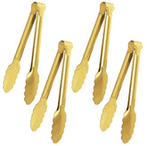 XEVOM gold-plated serving tongs 9-inch close-up for buffets