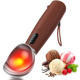 XIAOJINYU heated ice cream scoop head enables effortless hard ice cream release.