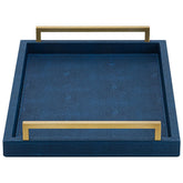 XIGEXIGE navy blue decorative serving tray with refined style on a table