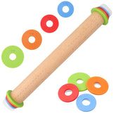 XINBADA adjustable rolling pin with thickness rings offers precise dough thickness control.