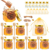XING-RUIYANG mini honey jars 1.5oz with clear hex glass, ideal for wedding favors.