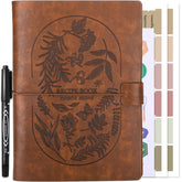 XKDOUS blank recipe book cover in leather for durable kitchen storage.