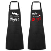 XLSXEXCL Mr Right apron keeps clothes clean with playful kitchen style.