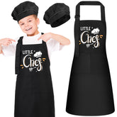 XLSXEXCL Little Chef apron front view with adjustable straps for growing kids.