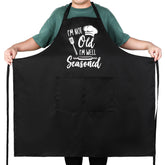XLSXEXCL Plus Size Apron waterproof fabric protects clothes during cooking.