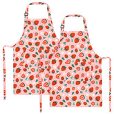 XLSXEXCL strawberry kids apron front view protects clothes during cooking and painting