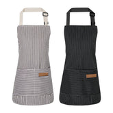 XLSXEXCL stripes kids apron front view protects clothes during cooking