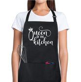 Xornis Queen of the Kitchen apron front view keeps clothes clean during cooking