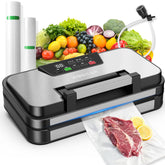 XQDCZR 95kPa dual pump sealing captures freshness for meats and fish.