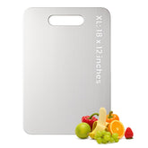 XTBSE titanium cutting board top view shows smooth nonporous surface ideal for easy cleanup.