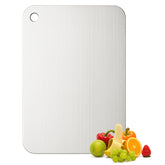 XTBSE Titanium Cutting Board top view shows durable non-porous surface for hygienic prep.