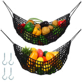 Xuhal macrame fruit hammock under cabinet saves counter space with sturdy woven design.