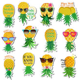 Xuhal pineapple magnets on cruise door add tropical flair and easy room identification