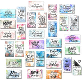 Xuhal watercolor magnets on fridge with positive quotes for daily motivation