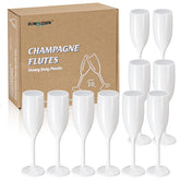 XUWAIDSGN champagne flute plastic close-up shows unbreakable, glass-like elegance for weddings
