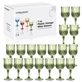 XUWAIDSGN vintage green wine glass with crystal texture for stylish entertaining.