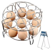 Xxshcdz egg-steamer-rack top view, sturdy stainless steel for quick, even egg steaming