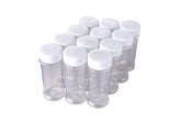 Xyloburst 12-pack clear spice bottles with 6 oz capacity for organized seasoning.