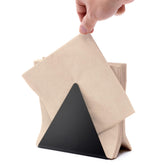 xympo napkin holder side view in black compact design for easy countertop access