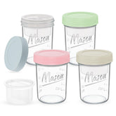 Xyptorix 16 oz overnight oats container with lid keeps toppings fresh during transport.