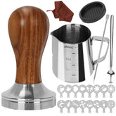 Y-Step espresso tamper 51mm provides consistent tamp pressure for even extraction.