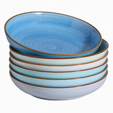 Y YHY gradient blue speckled bowls set—vibrant centerpiece for family meals