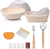 YAANI Sourdough Starter Kit oval basket for even proofing of rustic loaves.