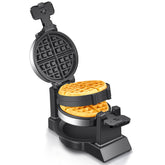Yabano Belgian waffle maker front view for quick weekend breakfasts.