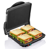 Yabano Panini Press Grill with 11x9.8 inch surface for fast, even browning