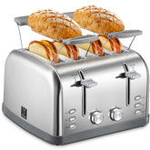 Yabano toaster with 4-slice wide slots for even toasting of thick bread