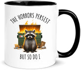 Yalocib funny raccoon trash-fire mug shows bold design for daily coffee