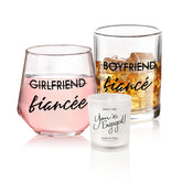 Yalucky engagement glass set in a stylish box, perfect for celebrations.