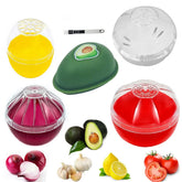 Yamesu onion saver keeps cut onions fresh and odor-contained in the fridge.