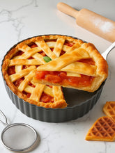 Yamteck deep tart pan 9.5x2.2 inches with non-stick release for easy crusts