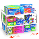 YAN & HIN expandable wrap dispenser in a cabinet organizer for quick access