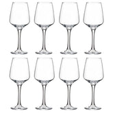 YANGNAY wine glasses set of 8 with stems, ideal for family dinners and entertaining