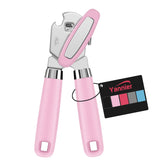 Yannier heavy-duty can opener with smooth edge safely cuts cans for easy use in kitchens.