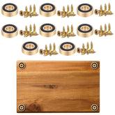 Yaocom brass cutting board feet close-up with anti-slip pad for stability.