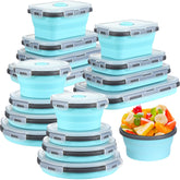 Yaomiao collapsible rectangle bowls folded for compact storage and travel