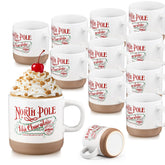 Yaomiao North Pole hot chocolate mug with handle, ideal for cozy winter moments.