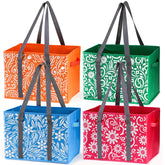 Yarlung box-shape grocery bag stands upright for easy loading.