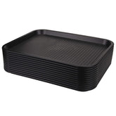 Yarlung fast food tray top view in black for effortless serving.