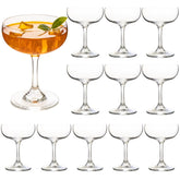 YARYOUNG set of 12 crystal champagne glasses with 7oz capacity for refined toasts.