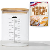 Yayacol 50oz sourdough starter jar glass for durable fermentation