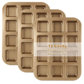 YAYODS brownie pan dividers 12-cavity square top view shows even baking potential
