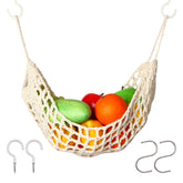 Ycsst Hanging Fruit Hammock under cabinet keeps produce organized and ready to use.