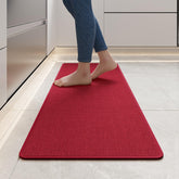 YDKGL kitchen mat absorbent red with plush surface for spills