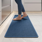 YDKGL kitchen mat non-slip blue 17x47 for safer standing on smooth floors