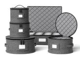 YearningHome china storage container with hard-shell top view for safe moving and stacking.