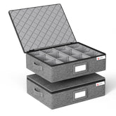YearningHome cup storage box hard-shell top view protects mugs during stacking